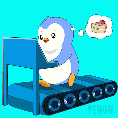 No Pain No Gain Running GIF by Pudgy Penguins