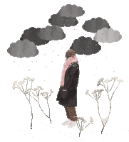 Sad Snow Sticker by Lara Paulussen