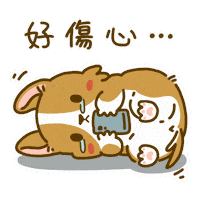 Sad Welsh Corgi Sticker by Lazy Corgi