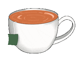 alinasbujo hot white green tea Sticker