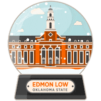 Orange And Black Snow Sticker by Oklahoma State University