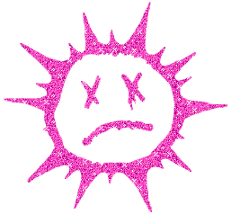 pinkukingdom glitter goth glitter graphic cassyette Sticker