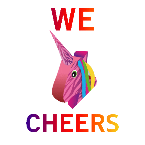 unicorn cheer Sticker by WallDecaux