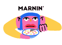 Hungry Good Morning Sticker by Rory