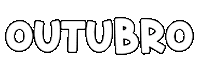 October Outubro Sticker