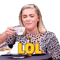 Florence Pugh Hot Ones Sticker by First We Feast