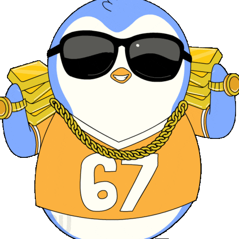 6 7 Penguin Sticker by Pudgy Penguins