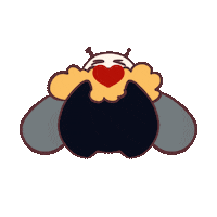 peach_sage love happy heart bee Sticker