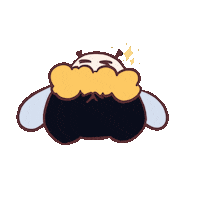 peach_sage happy stars bee sparkles Sticker