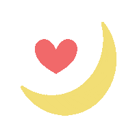 Heart Moon Sticker by Luma.ae
