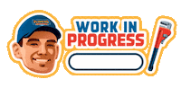 miplomeroenphoenix work in progress plumber plomero fontanero Sticker
