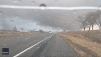 Motorist Captures Tornado Crossing Iowa Highway