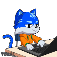 Working Locked In Sticker by Toshithecat