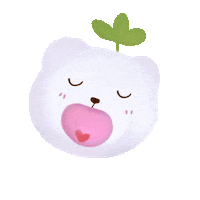 leafbear bear sleepy leaf sleepy bear Sticker