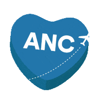 Anchorage Conversation Heart Sticker by Alaska Airlines