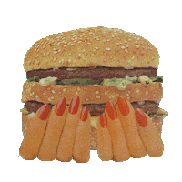 Burger Nails Sticker