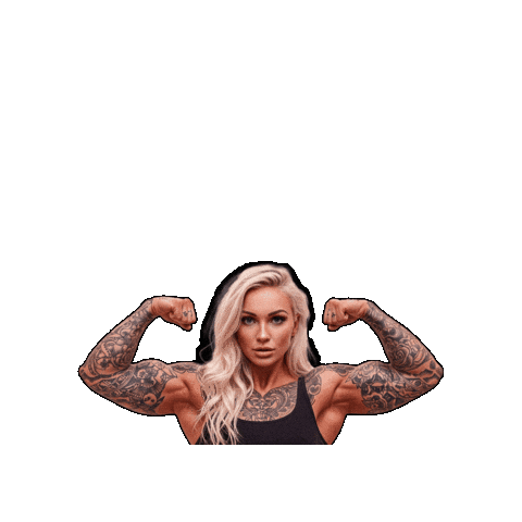 Muscle Girl Pink Sticker by Tony Ciccone Photography