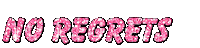 No Regrets Pink Sticker by AnimatedText