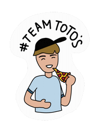 Eating Sticker by Totos Pizza HN
