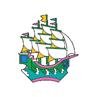 maevechocolate boat ship maeve maevechocolate Sticker