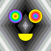 Black And White Smile GIF by Jen Stark