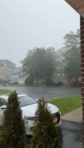 Powerful Gusts, Rain and Lightning as Stormy Weather Sweeps New Jersey Coast