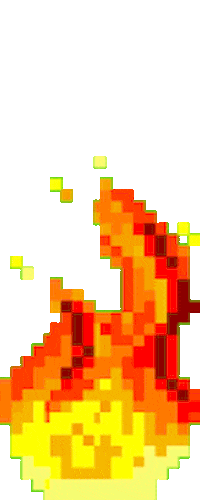 rippasippa pixel gaming fire 8bit Sticker