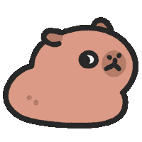 Angry Capybara Sticker by sansanplanet