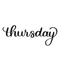 PinkPaperFox thursday handlettering donnerstag brushlettering Sticker