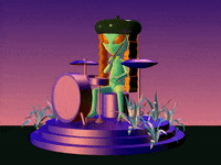 Drumming Area 51 GIF by #sazanimation
