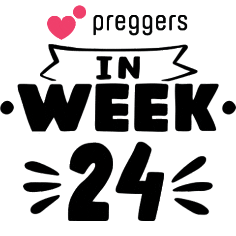 24 Weeks Pregnancy Sticker by Preggers