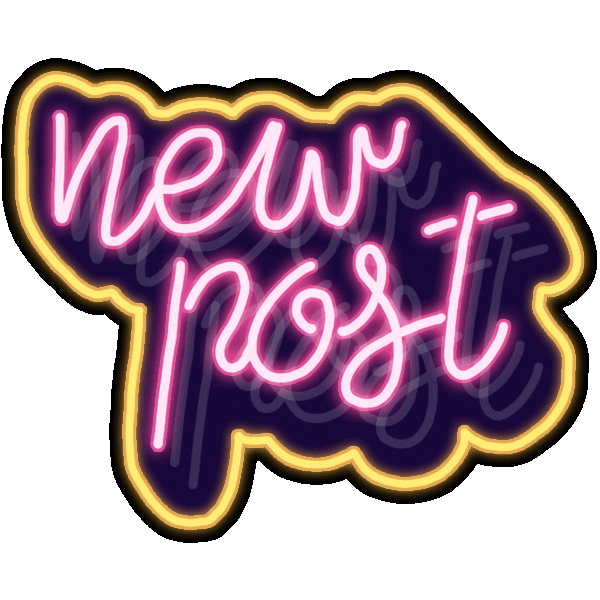 New Post Neon Sticker by Alba Paris