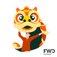 Happy New Year Lion Sticker by FWD Insurance