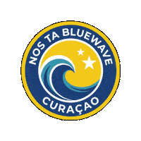 Blue Wave Sticker by Curacao FTW