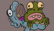 BrettDrawsStuff frog mouth gnome toad GIF