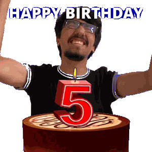 5Th Birthday Sticker