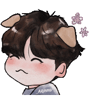 _arinnv smile sleepy chibi blush Sticker