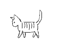 Manon-des-marrons cat catwalk walking cat manon des marrons Sticker