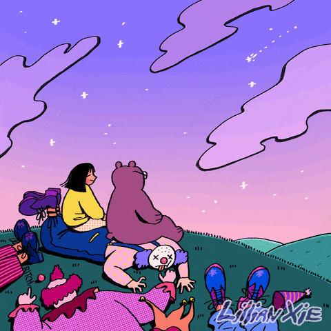 Shooting Star Love GIF by Lillian Xie