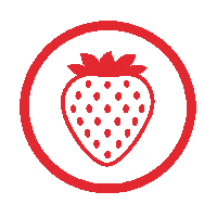 Circle Strawberry Sticker by pavlovabymarian