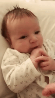 Two-Month-Old Baby Says 'Hello'