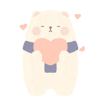 bymunbear love heart blue i love you Sticker