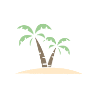 islandmedia beach sea diving palm tree Sticker