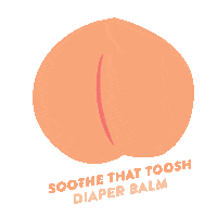Peach Diaper Sticker by Handmade Heroes