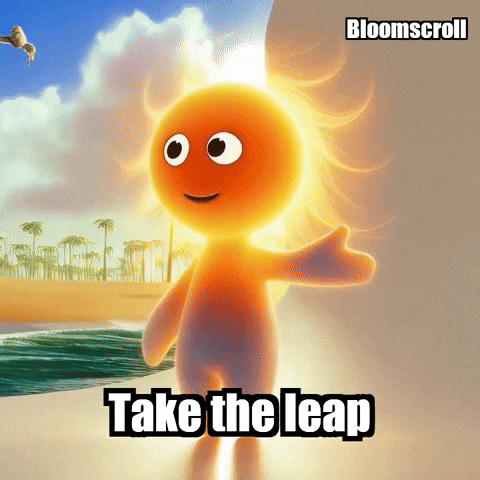 Faith Take The Leap GIF by Bloomscroll