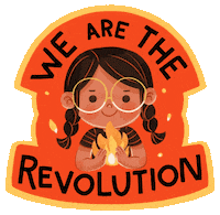 Girl Fire Sticker