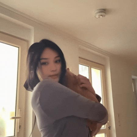 Cute Girl Dog GIF