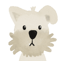 White Dog Sticker