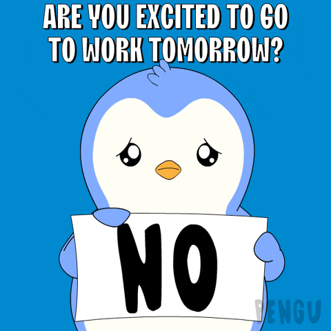 Sad Work GIF by Pudgy Penguins
