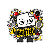Caught In The Act Gotcha Sticker by ZTIKIX